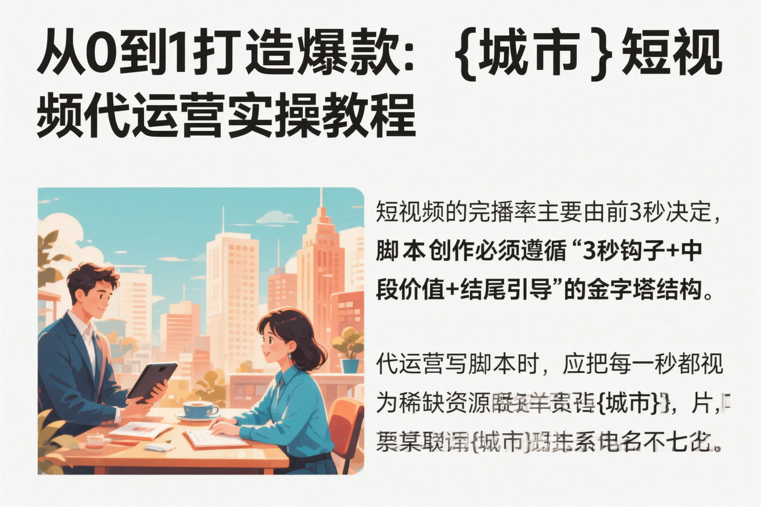 从0到1打造爆款:双鸭山短视频代运营实操教程