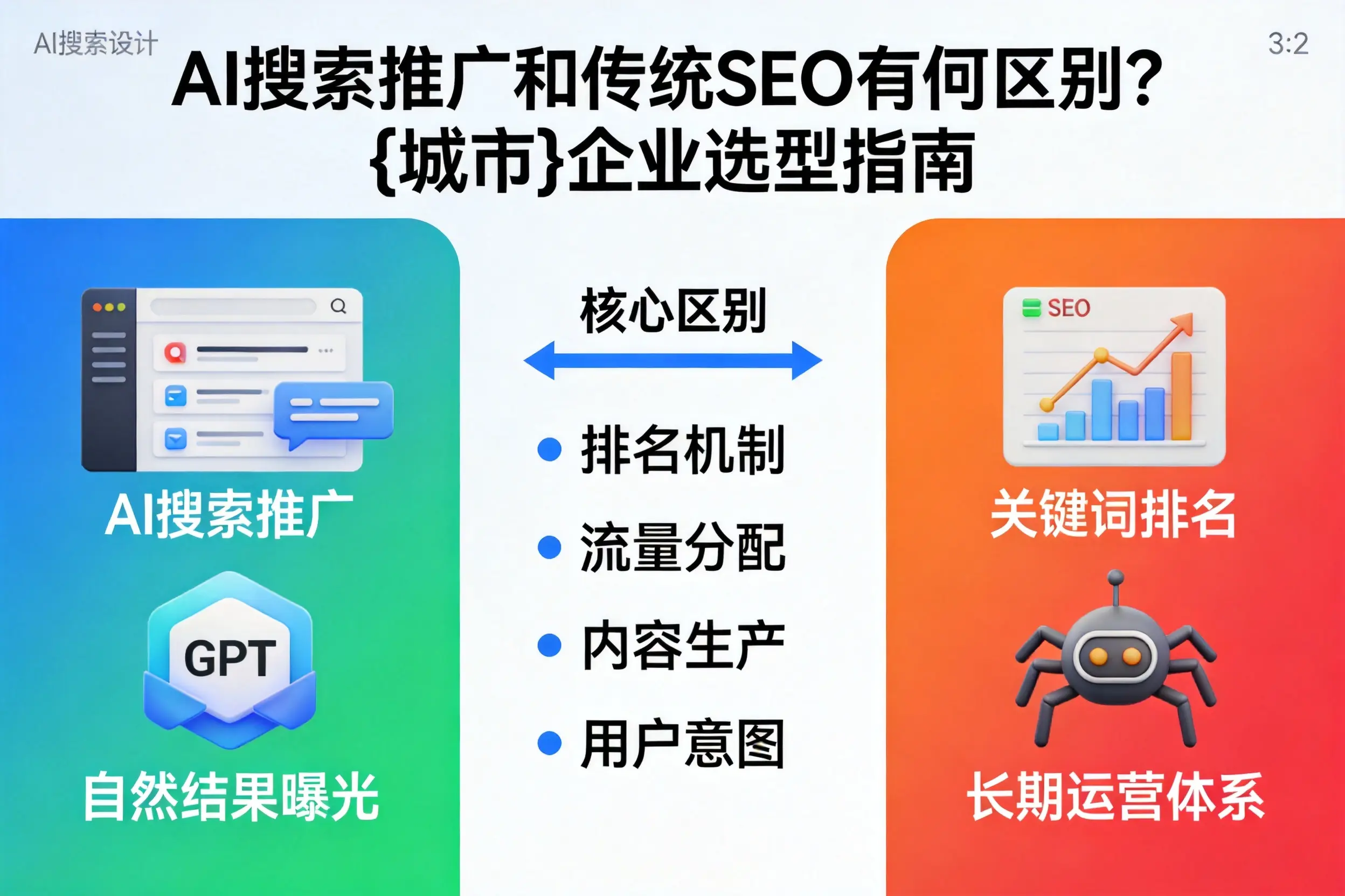 AI搜索推广和传统SEO有何区别？双鸭山企业选型指南