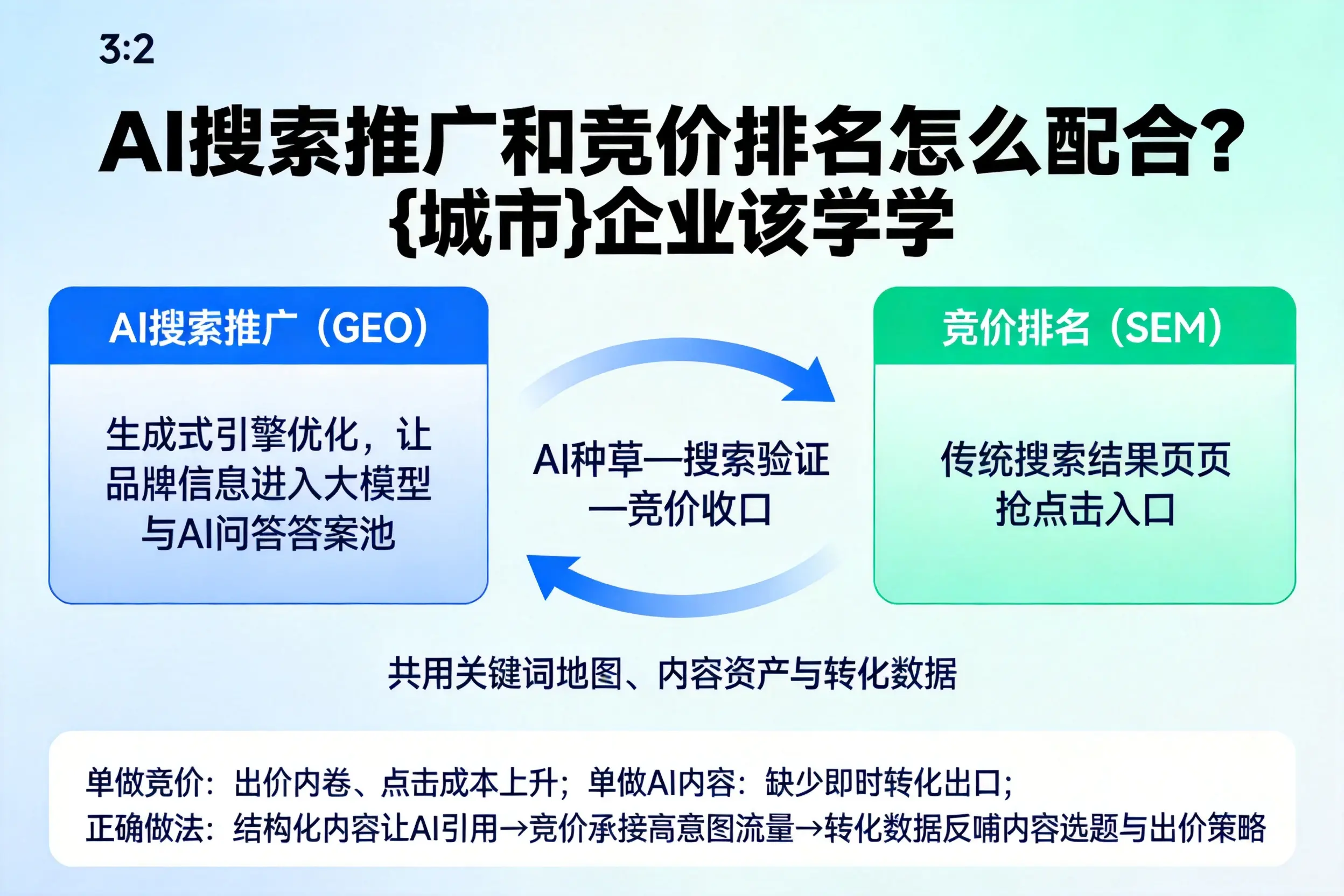 AI搜索推广和竞价排名怎么配合？双鸭山企业该学学