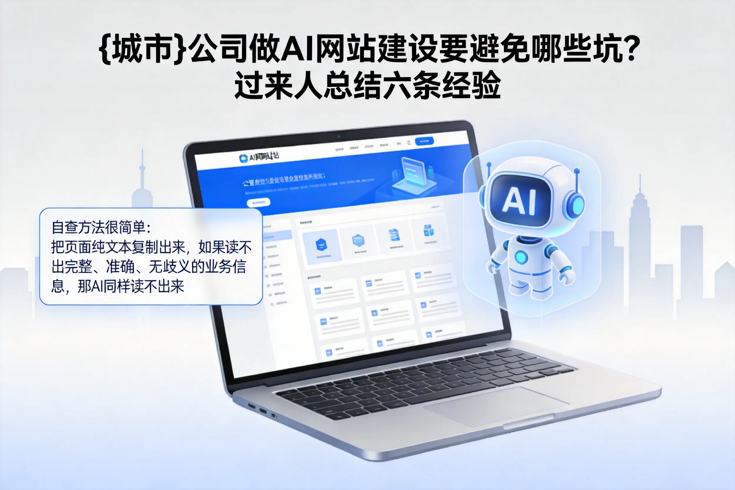 双鸭山公司做AI网站建设要避免哪些坑？过来人总结六条经验