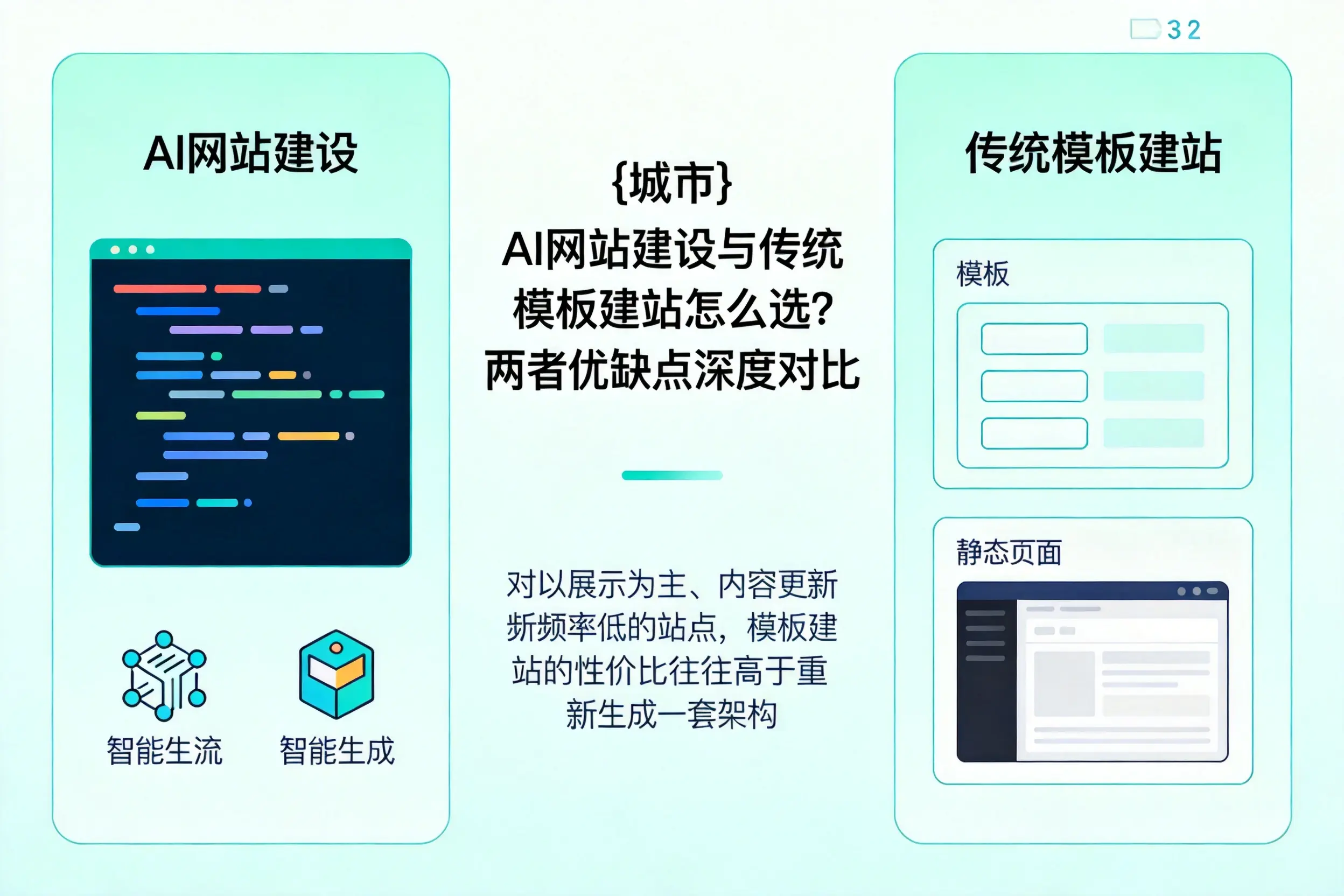 双鸭山AI网站建设与传统模板建站怎么选？两者优缺点深度对比