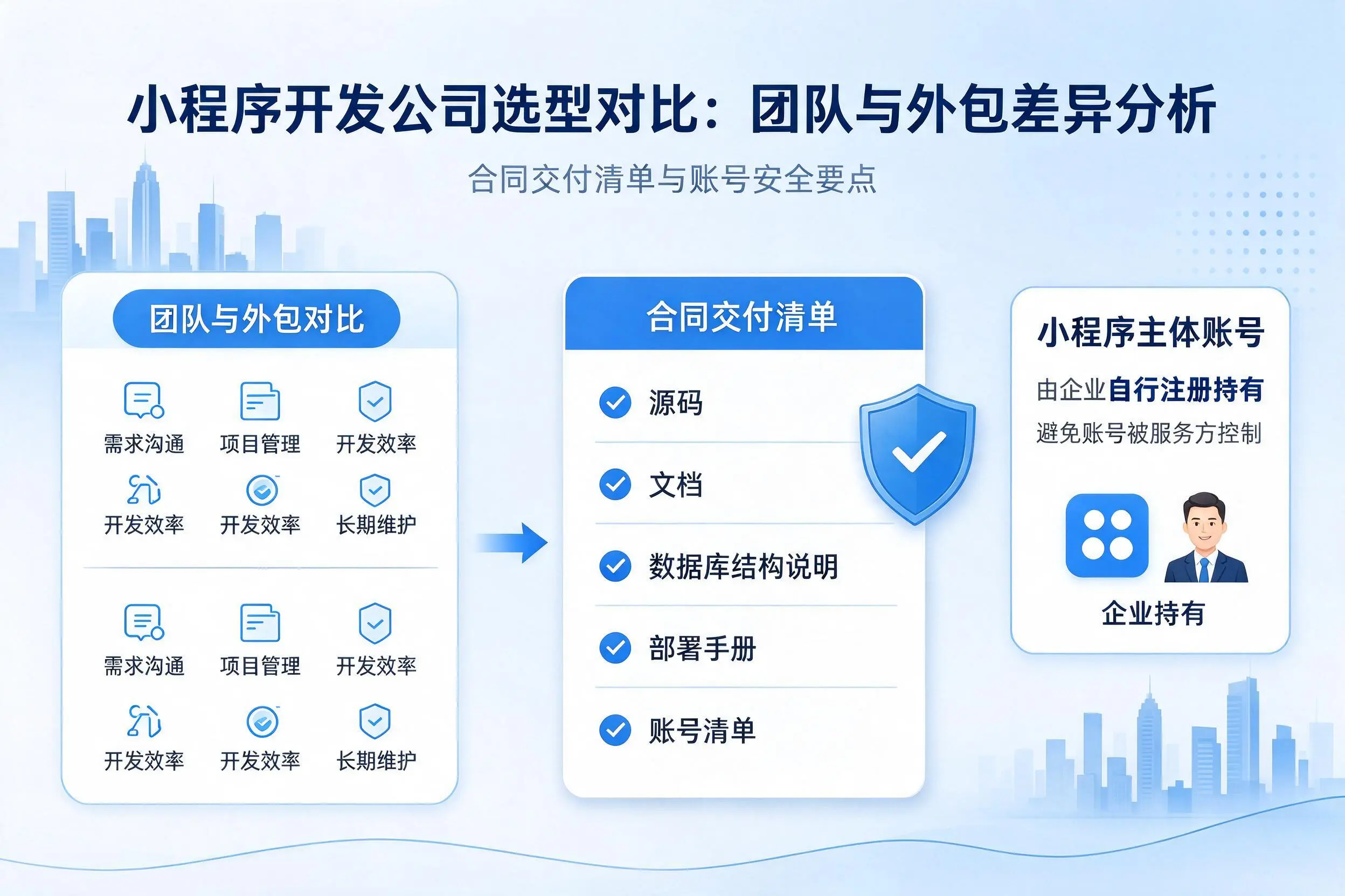 双鸭山小程序开发公司选型对比：团队与外包差异分析