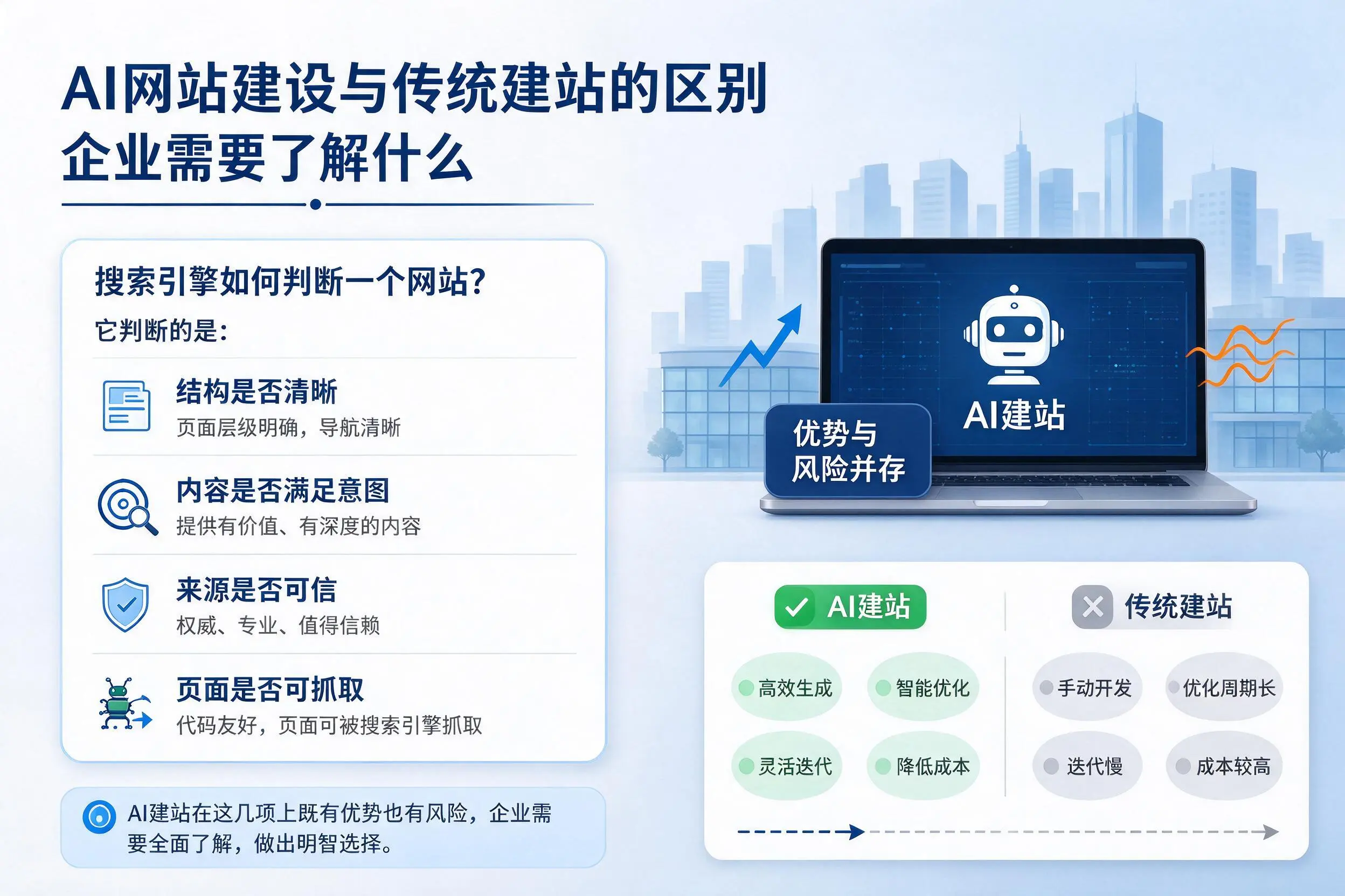 AI网站建设与传统建站的区别，双鸭山企业需要了解什么