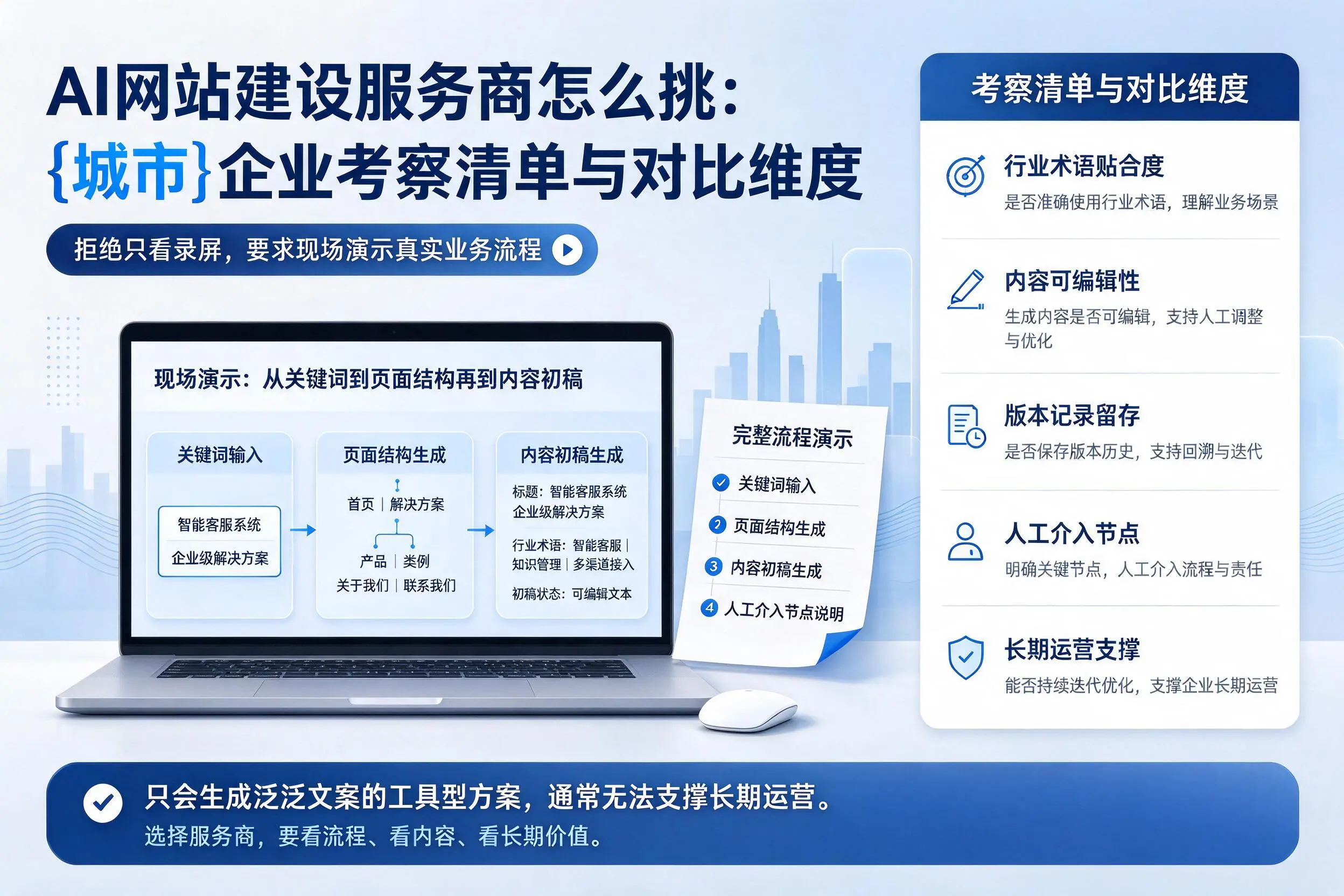 AI网站建设服务商怎么挑：双鸭山企业考察清单与对比维度