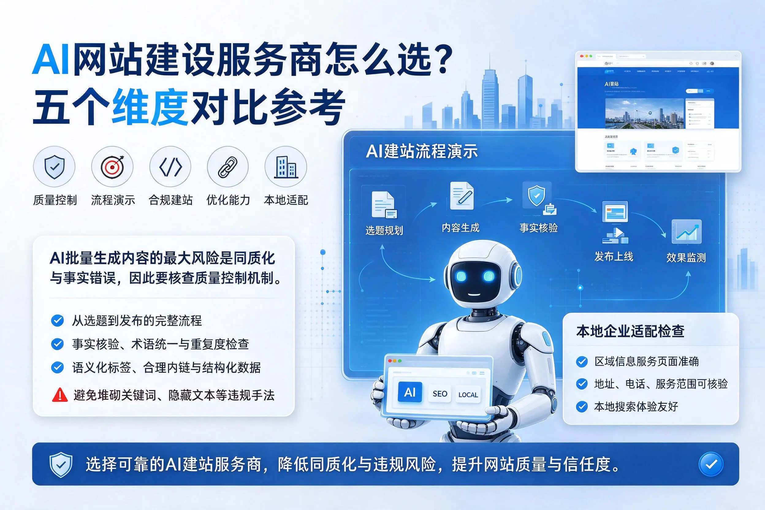 双鸭山AI网站建设服务商怎么选？五个维度对比参考
