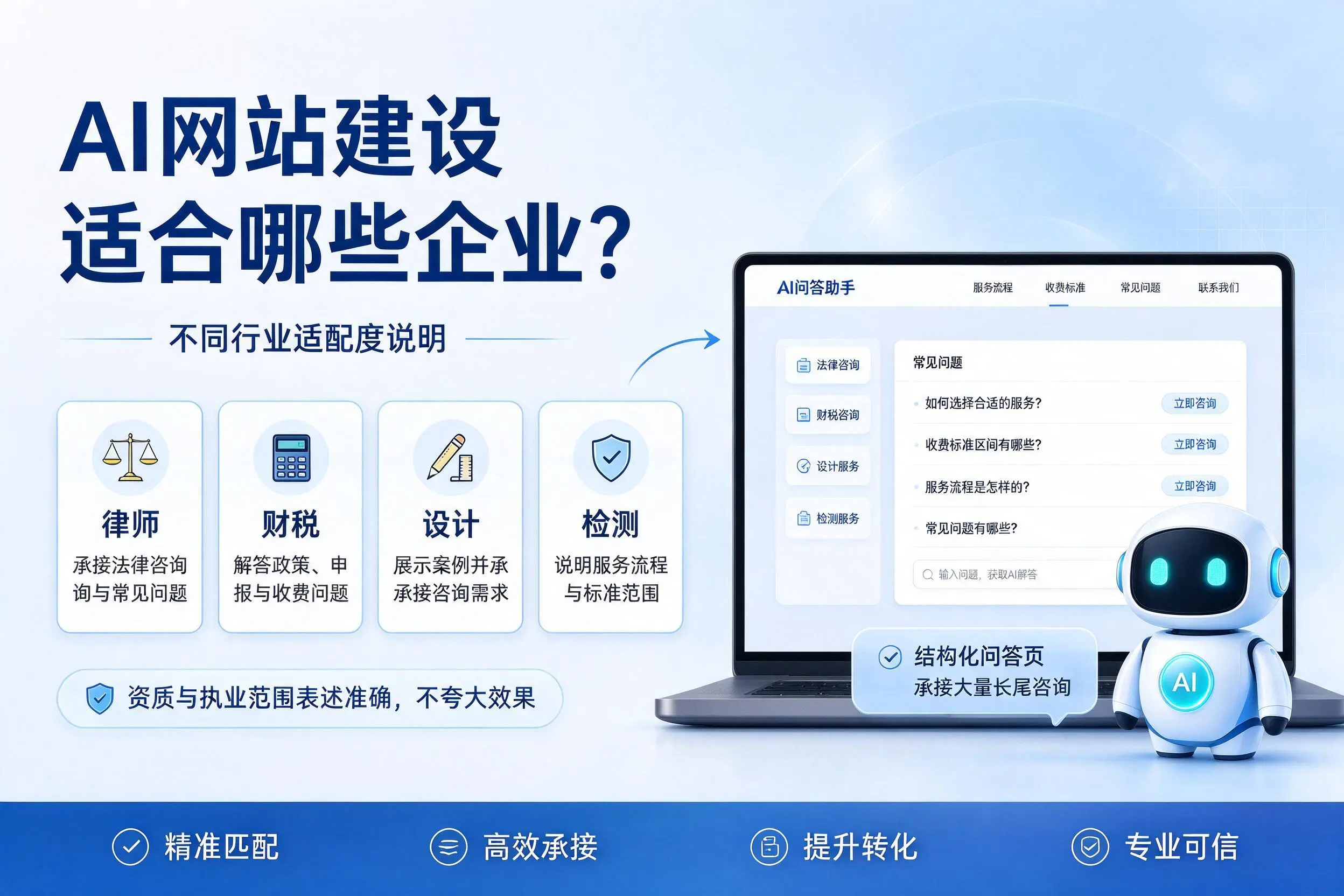 AI网站建设适合哪些企业?双鸭山不同行业适配度说明